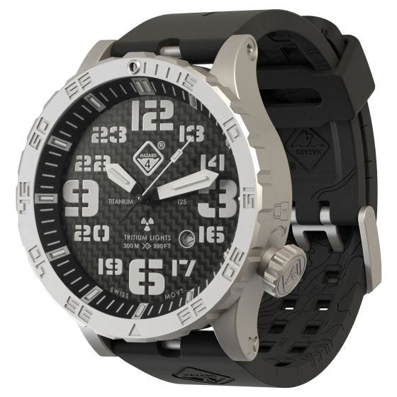 Hazard 4 Heavy Water Diver Titanium Tritium-ur - Carbon Blue/Rød