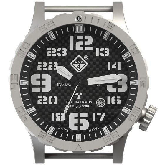 Hazard 4 Heavy Water Diver Titanium Tritium-ur - Carbon Blue/Rød