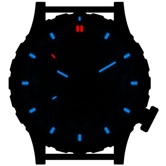 Hazard 4 Heavy Water Diver Titanium Tritium-ur - Nightwatch Hvid GMT Blå/Rød