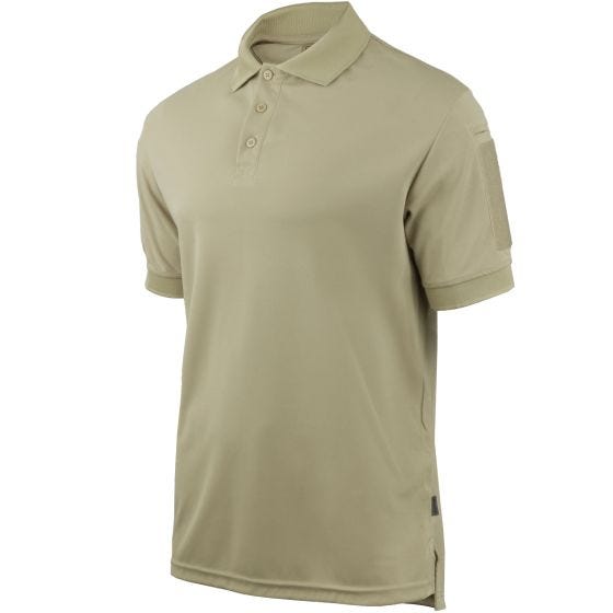 Hazard 4 Quickdry Undervest Battle Poloshirt Ensfarvet Front - Tan