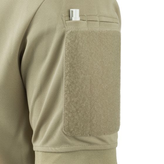 Hazard 4 Quickdry Undervest Battle Poloshirt Ensfarvet Front - Tan