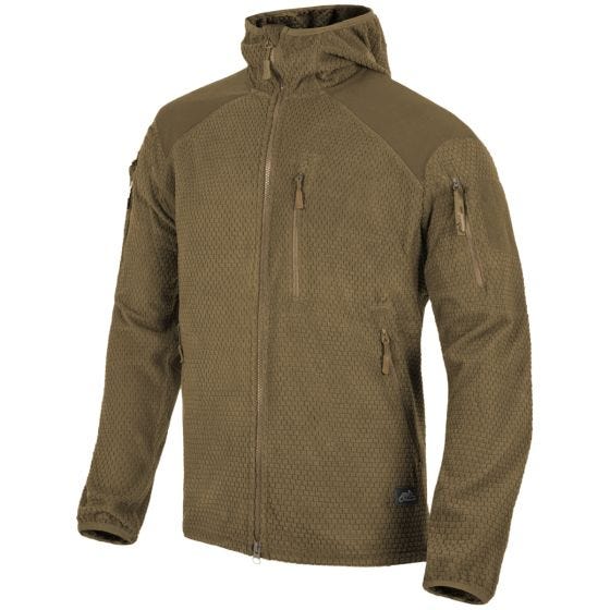 Helikon Alpha Jakke med Hætte Grid-fleece - Coyote
