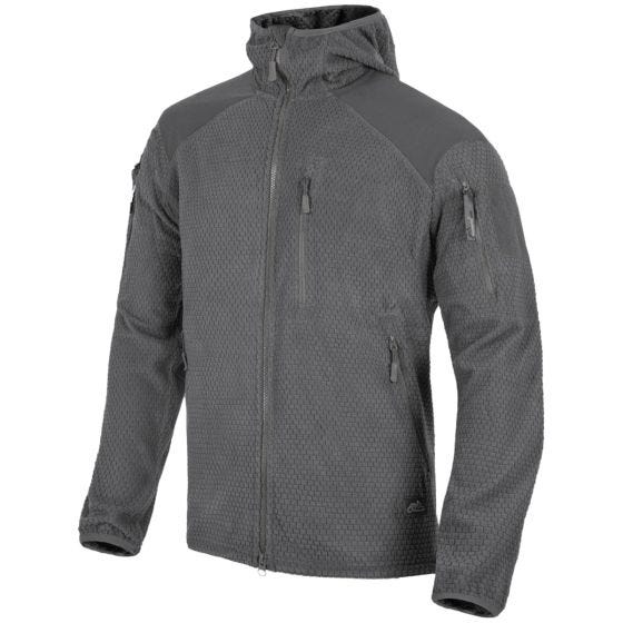 Helikon Alpha Jakke med Hætte Grid-fleece - Shadow Grey