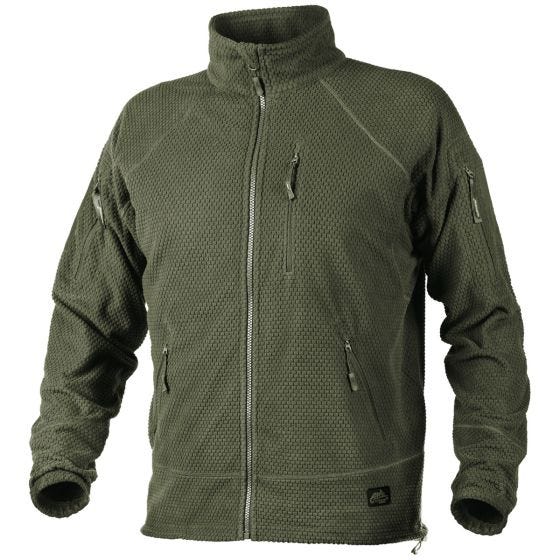 Helikon Alpha Tactical Jakke Grid-fleece - Olive Green