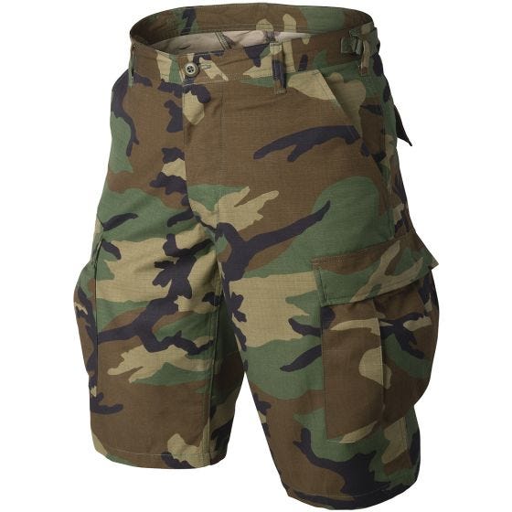 Helikon BDU Genuine Shorts Bomuld med Ripstop - Woodland