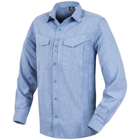 Helikon Defender Mk2 Gentleman Langærmet Skjorte Melange Light Blue