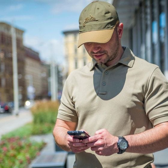 Helikon Logo Kasket Polybomuld med Ripstop Sort/Shadow Grey