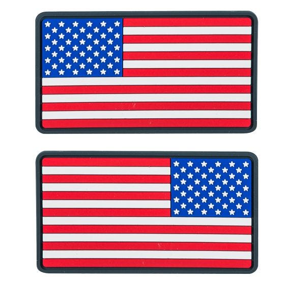 Helikon Large USA Flag PVC Mærke (Pakke med 2) - True Colours