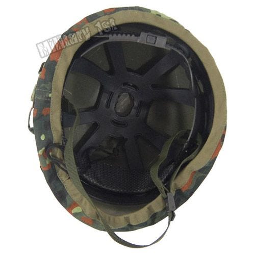 MFH Plastikhjelm med Etui med Klud - Flecktarn