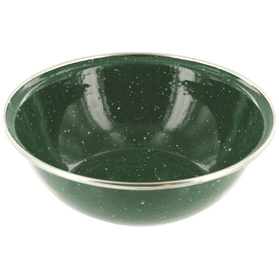 Highlander Deluxe Skål Emalje - Green