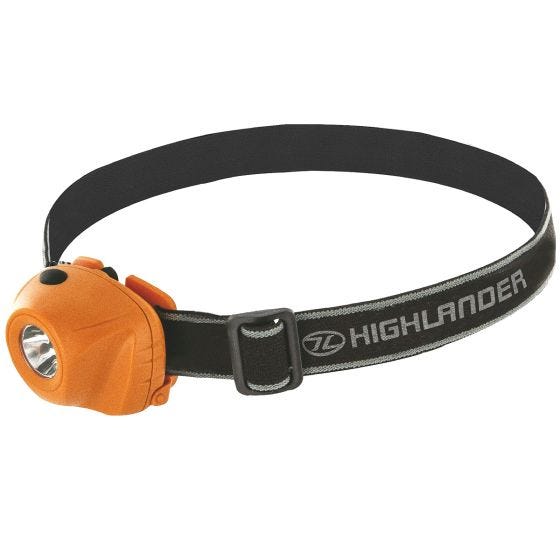 Highlander Beam 1W LED Hovedlampe - Orange/Sort