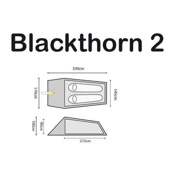 Highlander Blackthorn 2 Telt - Hunter Green/Orange Trim
