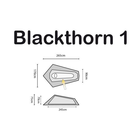 Highlander Blackthorn 1 Telt - Hunter Green/Orange Trim