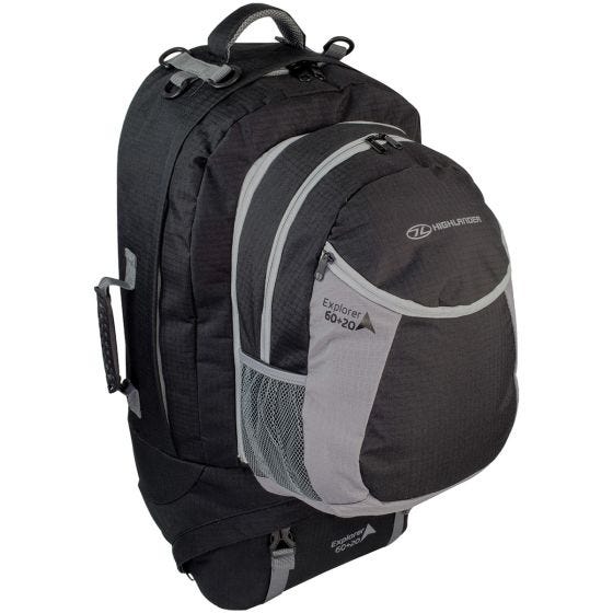 Highlander X-plorer Ryg-etui 60 + 20 L - Sort