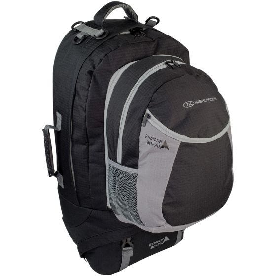 Highlander X-plorer Ryg-etui 80 + 20 L - Sort