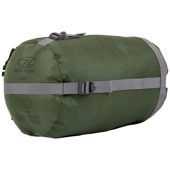 Highlander Phoenix Spark 150 Mummy-sovepose - Olive Green