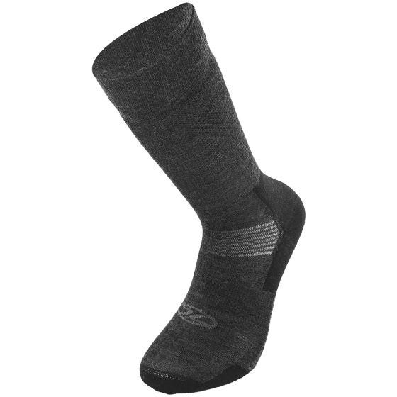Highlander Crew Liner-sok Merinould - Charcoal