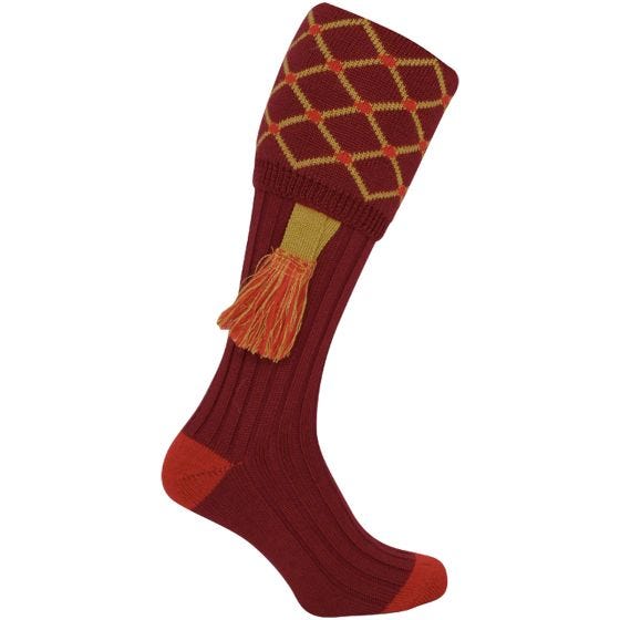 Jack Pyke Diamond Skydesokker - Burgundy