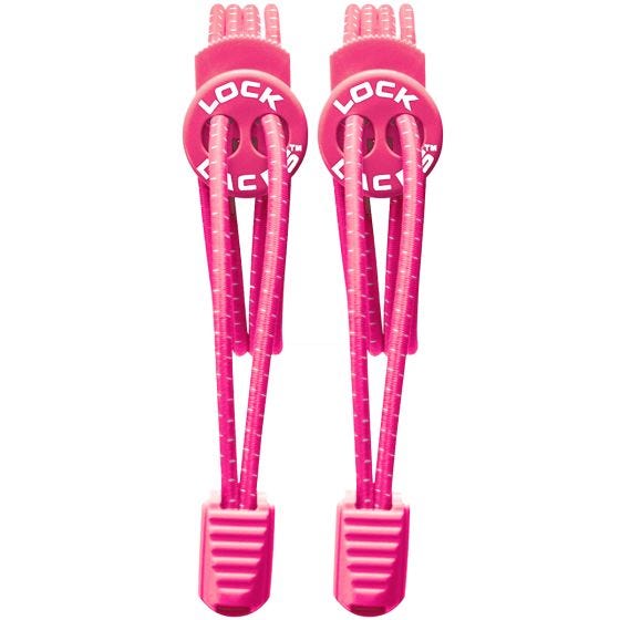 Lock Laces Elastic No Tie Snørebånd - Hot Pink