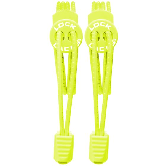 Lock Laces Elastic No Tie Snørebånd - Neon Yellow