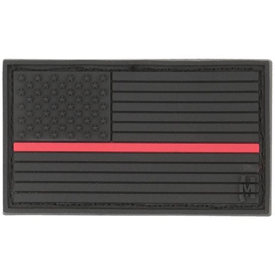 Maxpedition USA Flag Lille Moralemærke - Firefighter Thin Red Line