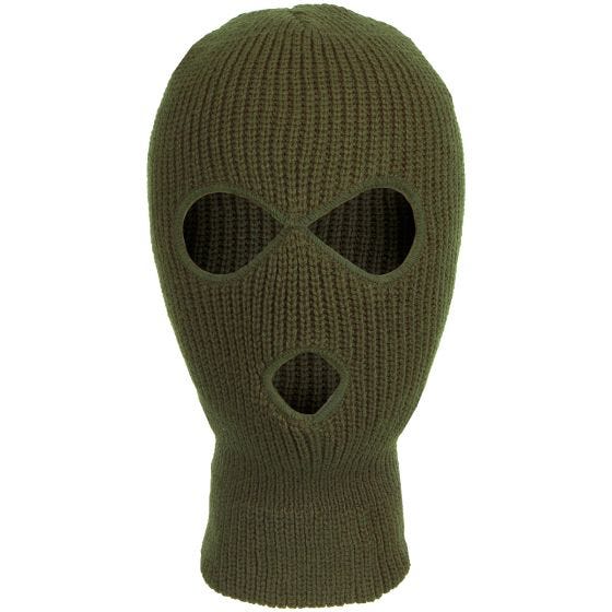 MFH Balaclava med 3 Huller Akryl - OD Green