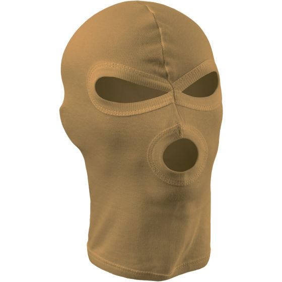MFH Balaclava med 3 Huller Letvægtsbomuld - Coyote Tan