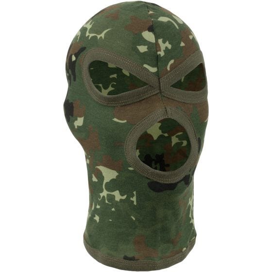 MFH Balaclava med 3 Huller Letvægtsbomuld - Flecktarn