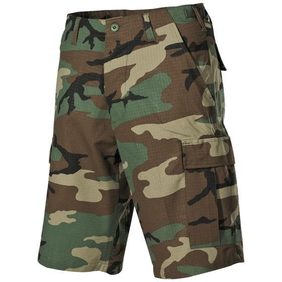 MFH US BDU Bermudashorts Ripstop - Woodland