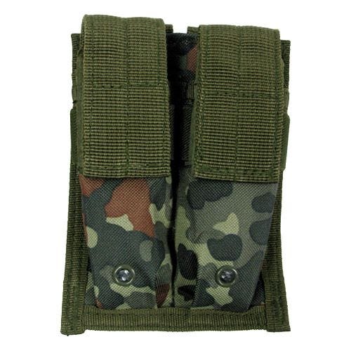 MFH Double 9mm Magazine Pouch Small MOLLE Flecktarn