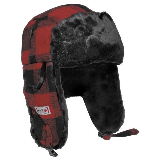 Fox Outdoor Lumberjack Pelshat - Rød/Sort