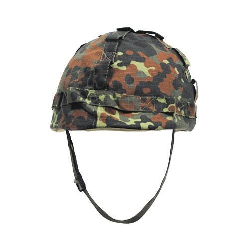 MFH Plastikhjelm med Etui med Klud - Flecktarn
