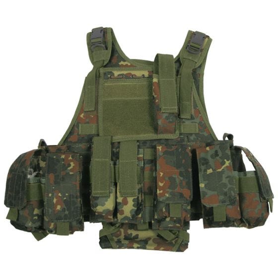 MFH Ranger MOLLE Taktisk Vest - Flecktarn
