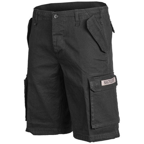 Mil-Tec Paratrooper Cargoshorts - Prewashed Black