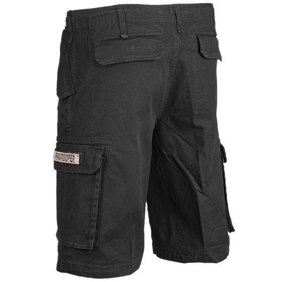 Mil-Tec Paratrooper Cargoshorts - Prewashed Black