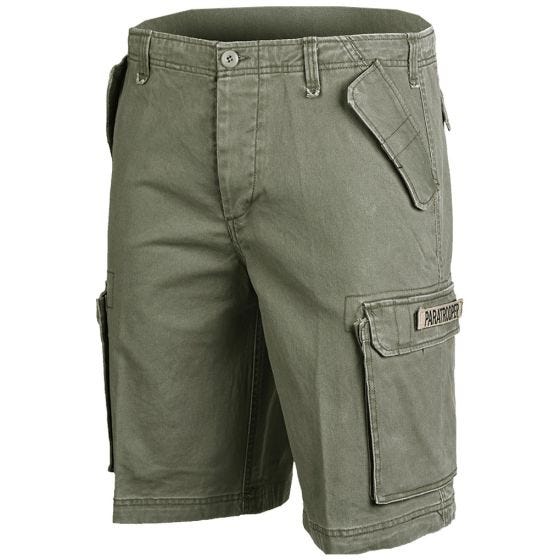 Mil-Tec Paratrooper Cargoshorts - Prewashed Olive