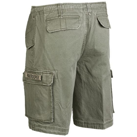 Mil-Tec Paratrooper Cargoshorts - Prewashed Olive