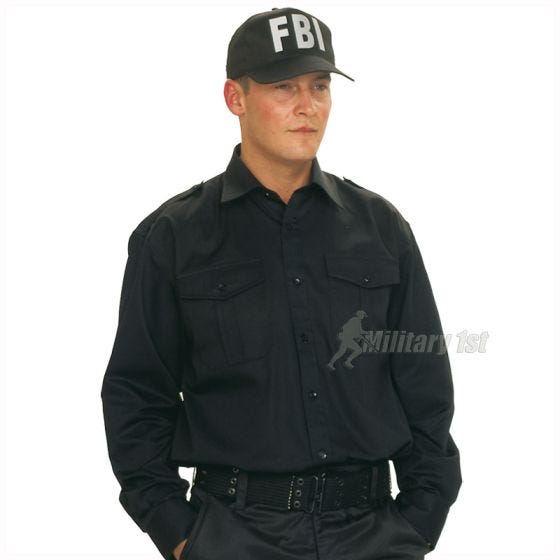 Mil-Tec FBI Baseball-kasket med Plastikbånd - Sort