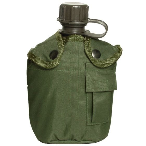 Mil-Tec Kantine med Etui 1 Liter - Olivenfarvet