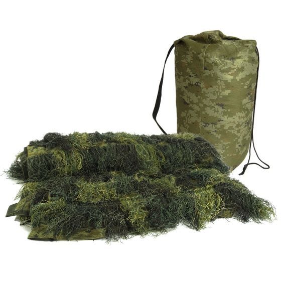 Mil-Tec Anti-Fire Ghillie-dækken 140x100 cm - Woodland