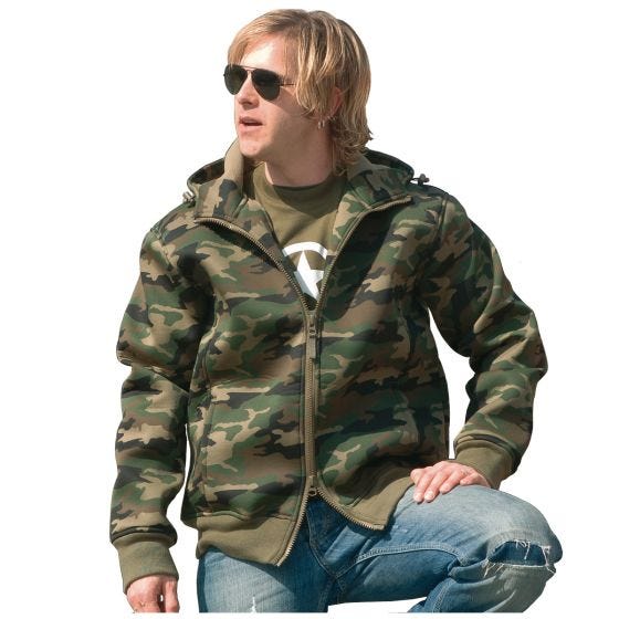 Mil-Tec Jakke med Fleecefor Neopren - Woodland