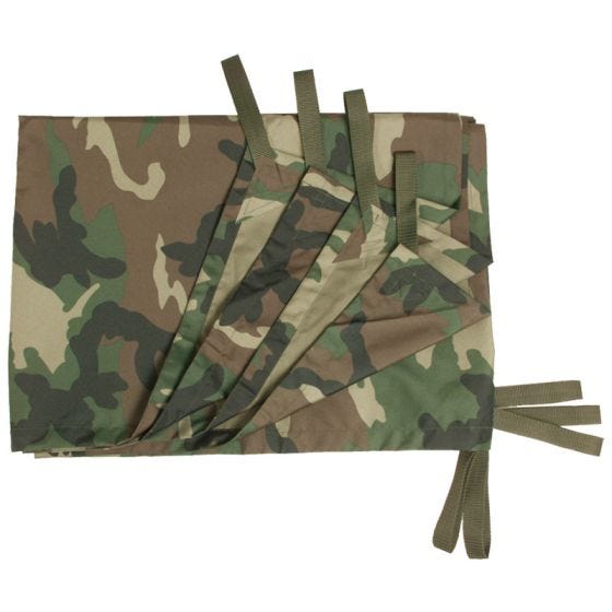 Mil-Tec Tarp Ensfarvet Presenning Multifunktion - Woodland