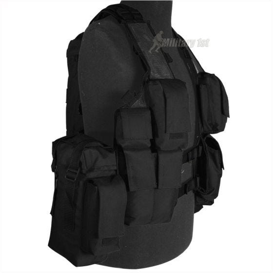 Mil-Tec South African Assault Vest - Sort