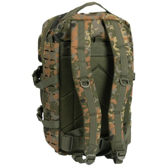 Mil-Tec US Stor Assaultpakke Laserskåret - Flecktarn