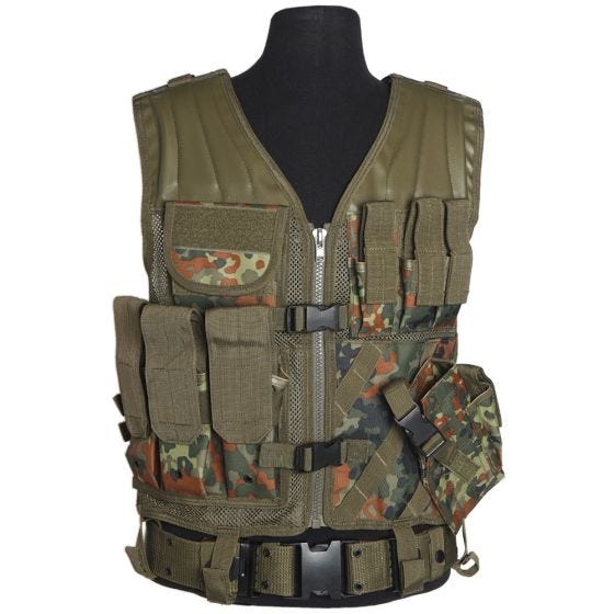 Mil-Tec USMC Taktisk Vest - Flecktarn