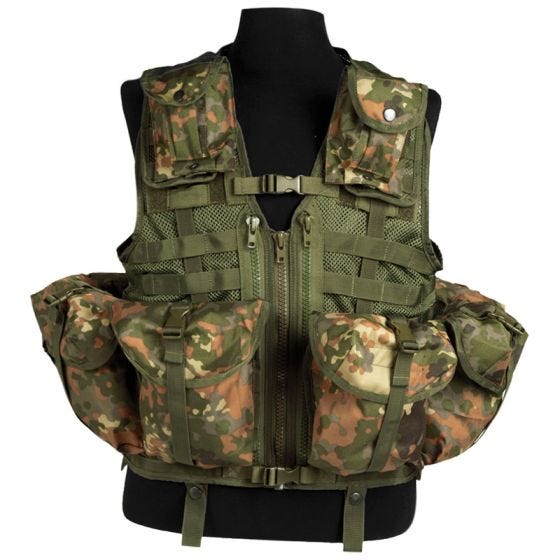 Mil-Tec Modular System Taktisk Vest - Flecktarn