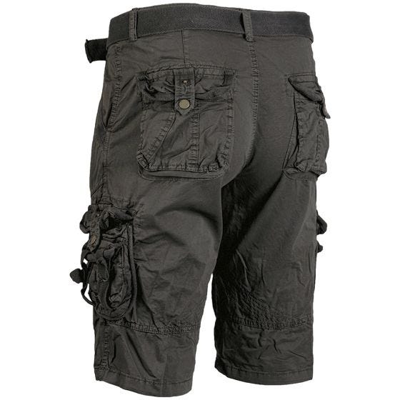 Mil-Tec Vintage Survival Shorts - Prewashed Black