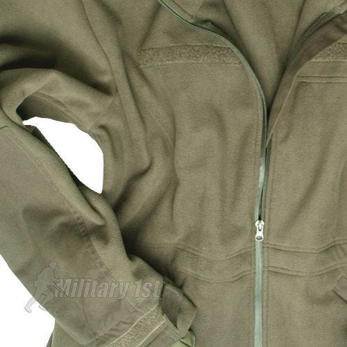 Mil-Tec Fleece-jakke Vindtæt - Olivenfarvet