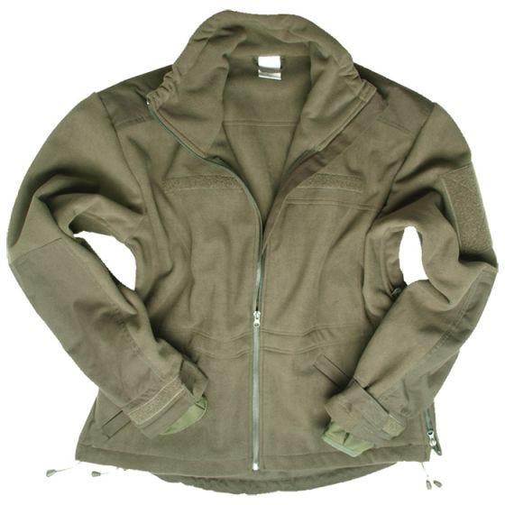 Mil-Tec Fleece-jakke Vindtæt - Olivenfarvet