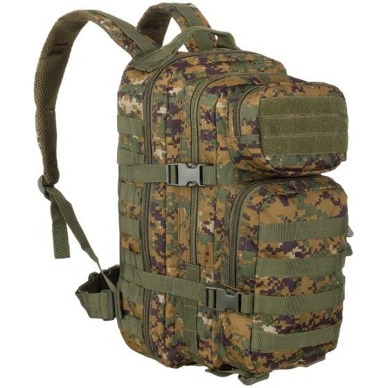 Mil-Tec MOLLE US Lille Assaultpakke - Digital Woodland